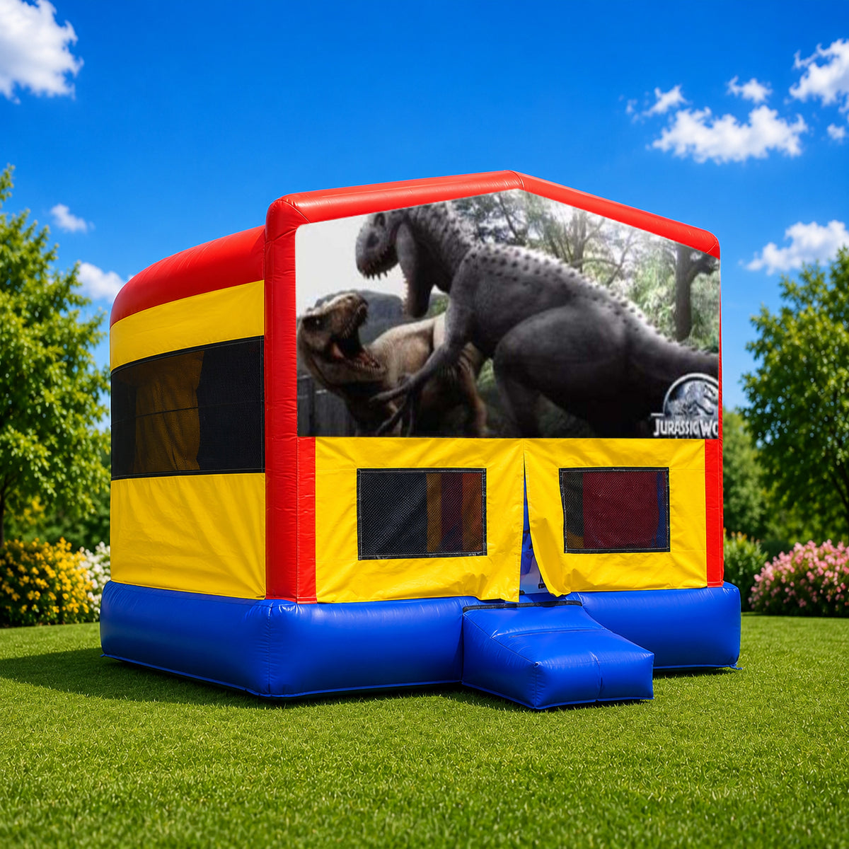 Jurassic Double Super Drop Combo Jumping Castle