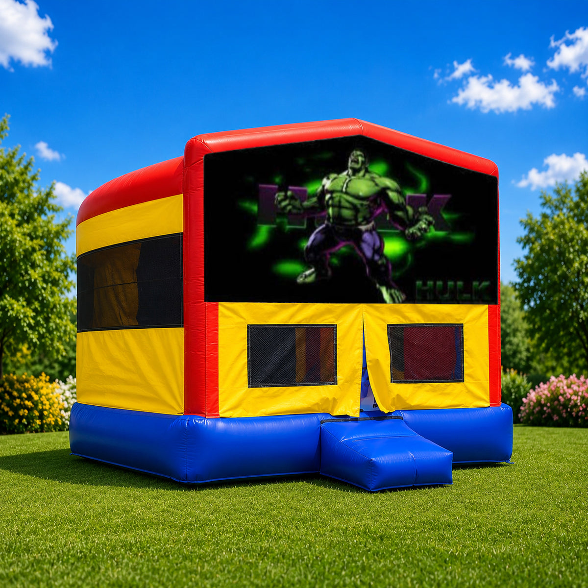 Hulk Double Super Drop Combo Jumping Castle