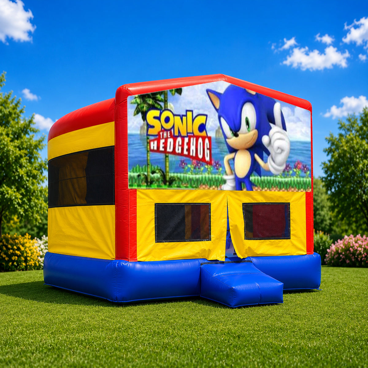 Sonic Double Super Drop Combo Jumping Castle