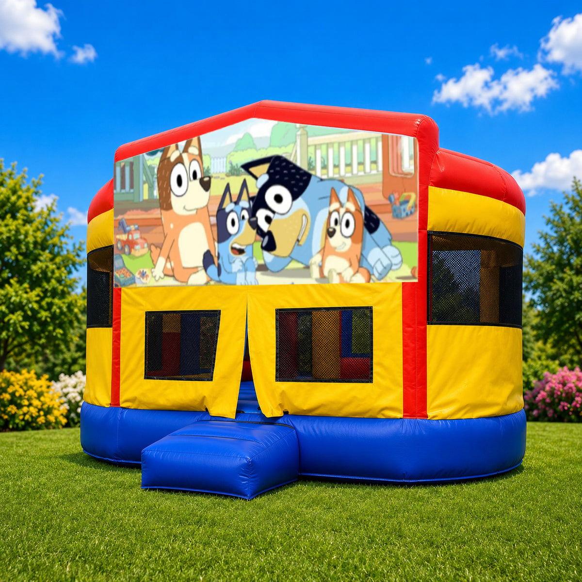 Bluey Double Super Drop Combo Jumping Castle