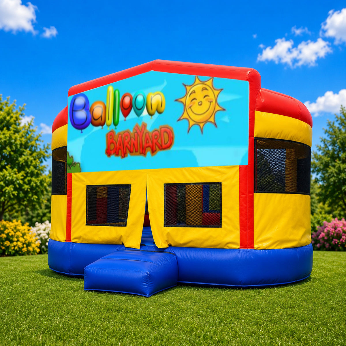 Balloon Barnyard Double Super Drop Combo Jumping Castle