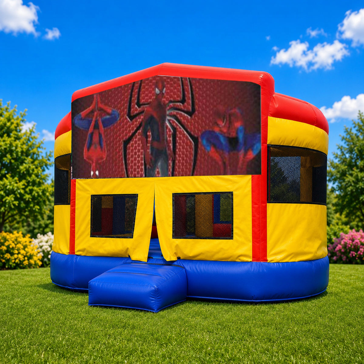 Spiderman Double Super Drop Combo Jumping Castle