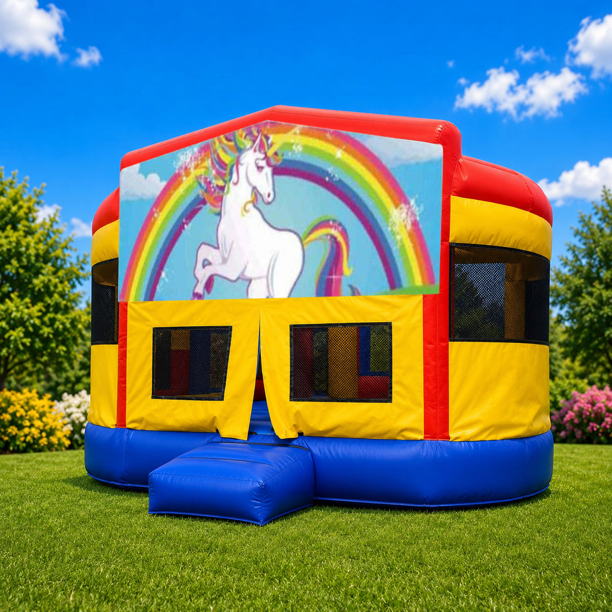 Unicorn Double Super Drop Combo Jumping Castle