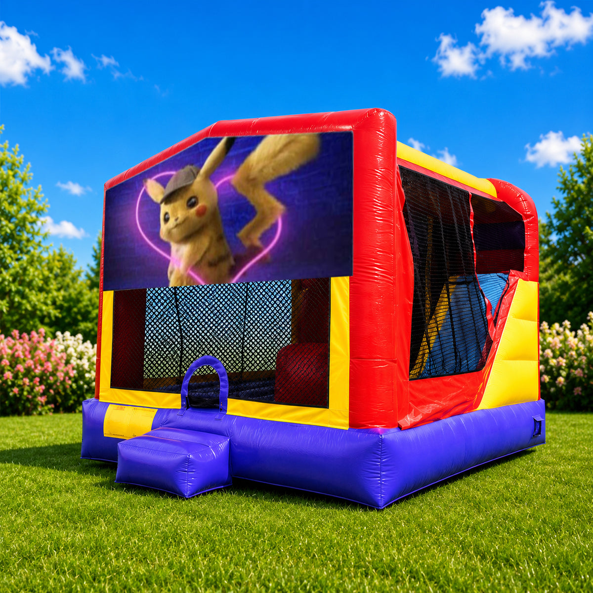 Detective Pikachu Extra Large Combo Jumping Castle