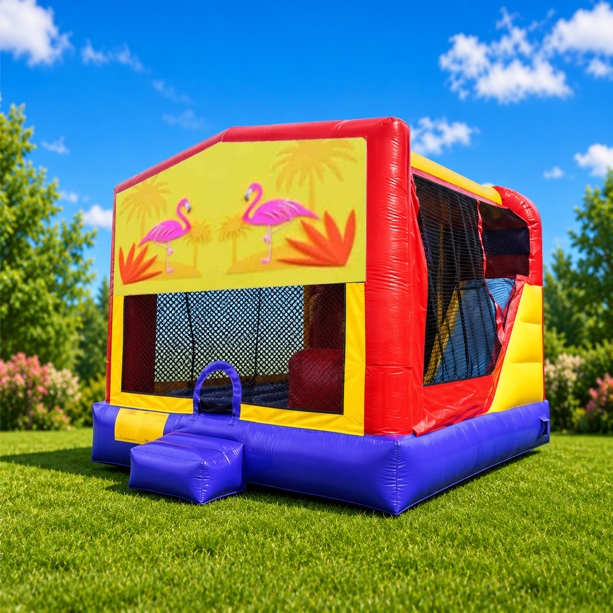 Flamingos Extra Large Combo Jumping Castle