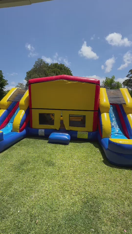 Plain Double Mega Combo Jumping Castle