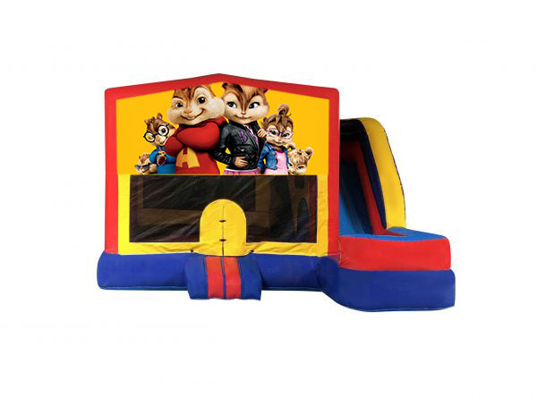 Alvin & the Chipmunks Medium External Slide Jumping Castle – Jumping ...