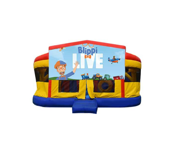 Blippi Double Super Drop Combo Jumping Castle